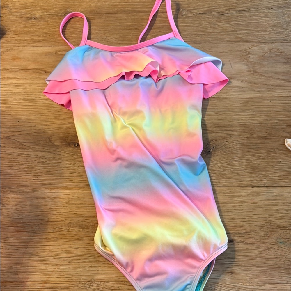 Lands' End Kids Swim One Piece - Pink, Blue, Yellow